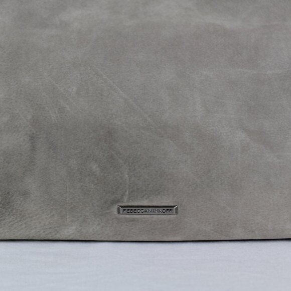 Rebecca Minkoff, Leather Paige Whipstitch Nubuck Satchel Bag - Picture 3 of 14